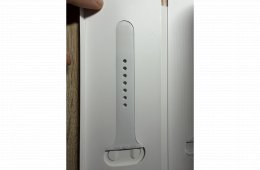 Gyári Apple Watch óraszíj, szilikon pánt (42-44-46-49 mm modellekhez), M/L és S/M méretben, fehér