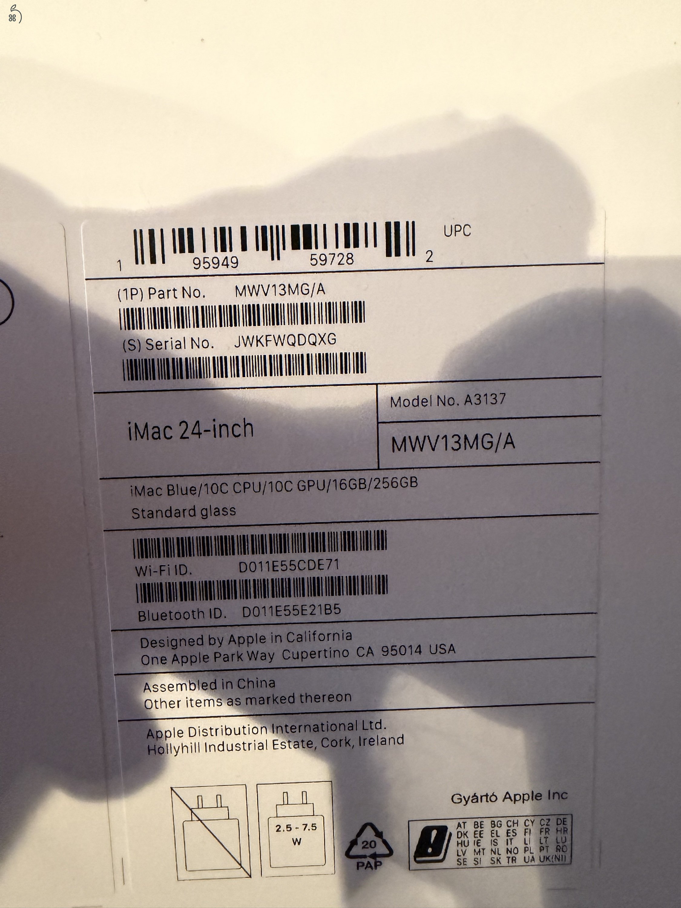 IMac 24” M4  10C CPU/10C GPU