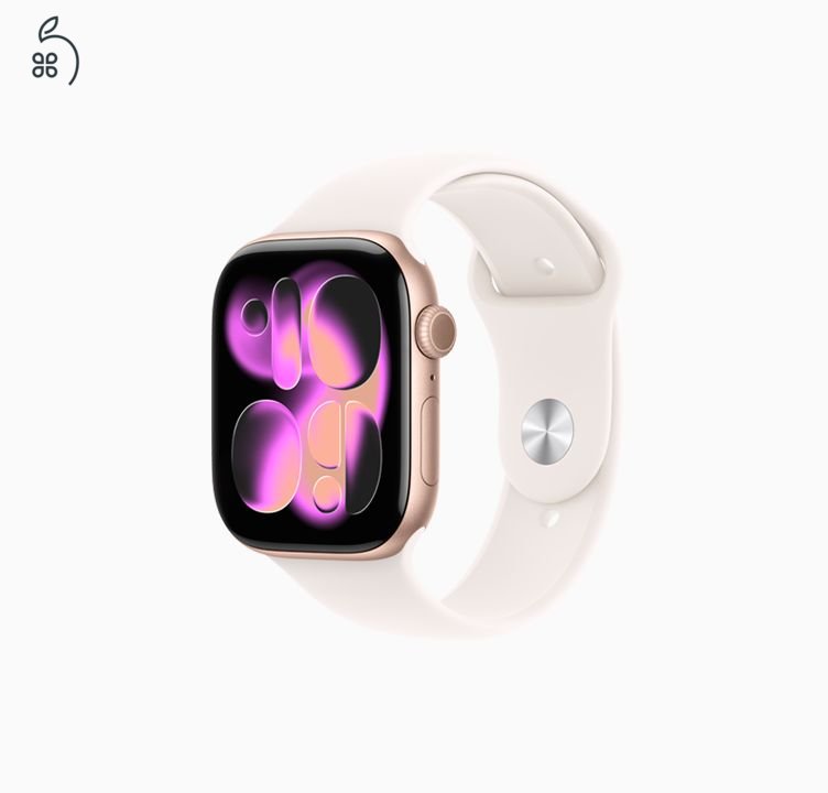 Apple Watch S11 GPS 42mm - Rose Gold Case Light Blush Sport Band - S/M - Csak 1db!