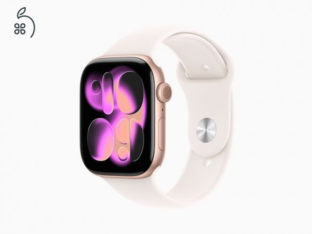 Apple Watch S11 GPS 42mm - Rose Gold Case Light Blush Sport Band - S/M - Csak 1db!