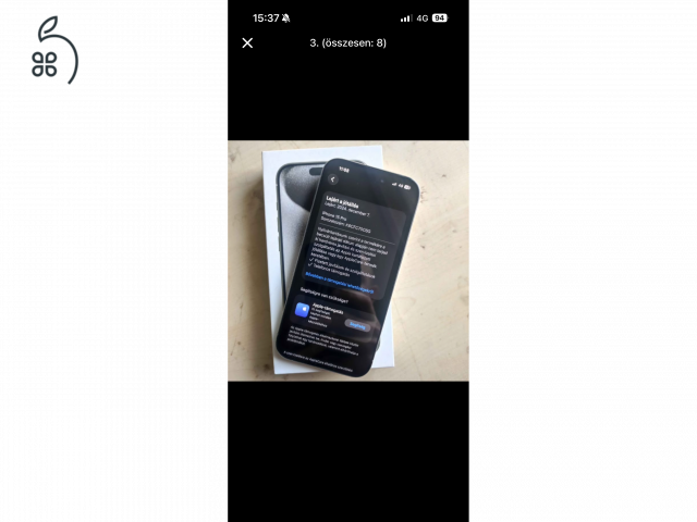 Iphone 15 pro 128gb független nagyon szép 89% akku