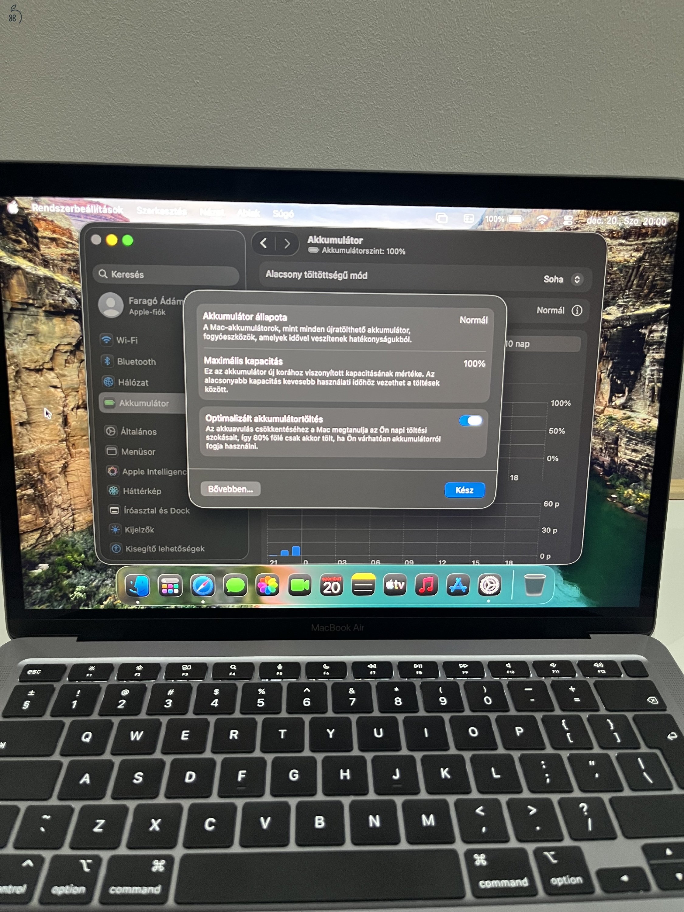 Macbook Air 13 colos M1 karcmentes