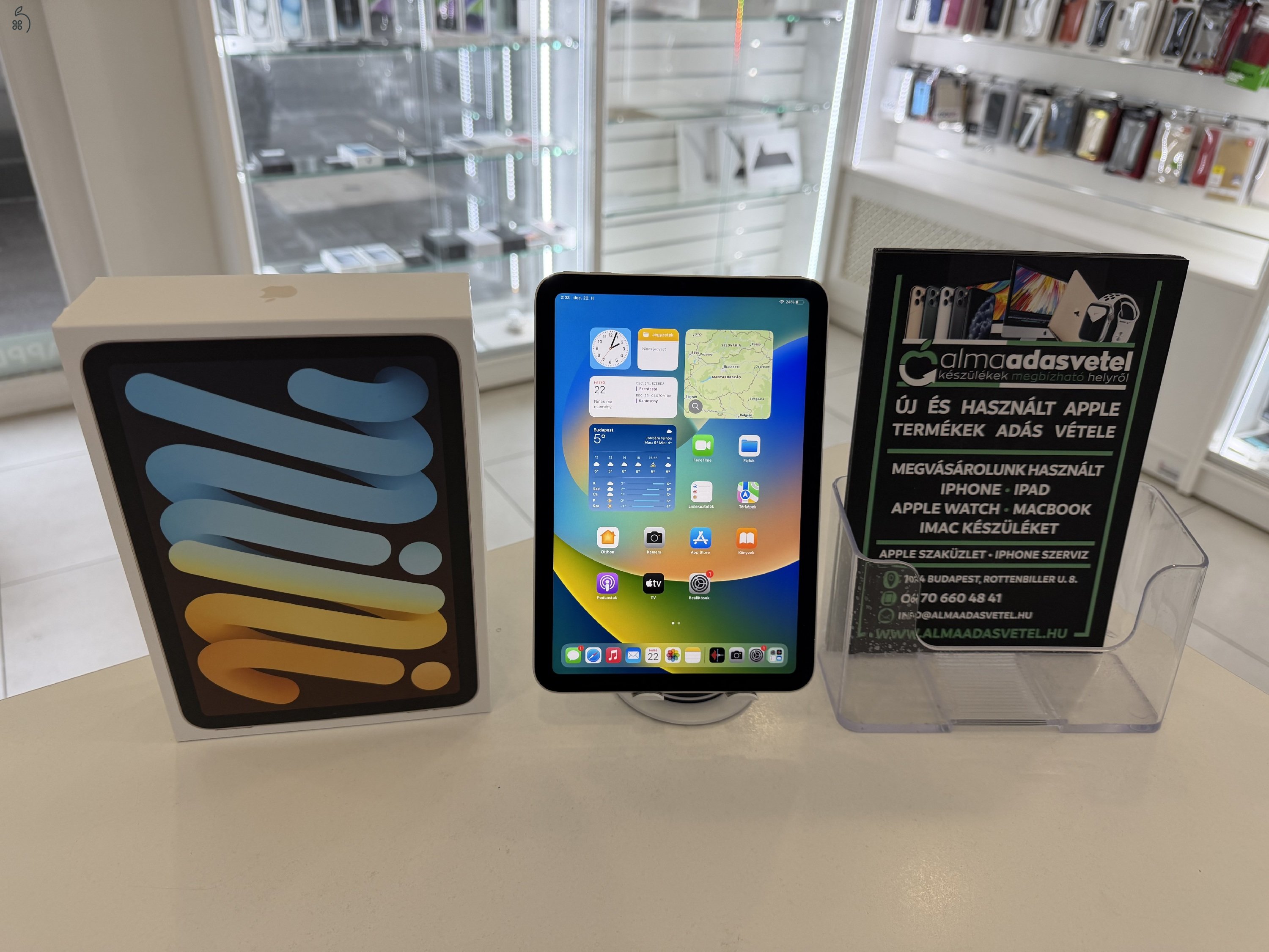 iPad mini 6 64GB Wifi Újszerű/1-3 hónap gar./Akku 90%/p4653