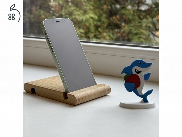 GYÖNYÖRŰ iPhone 12 Mini 128GB Green-1 ÉV GARANCIA -Kártyafüggetlen, MS4169, 100% Akksi