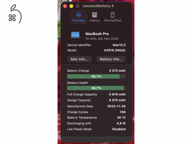 Macbook Pro 14” M3 8/512GB !újszerű!