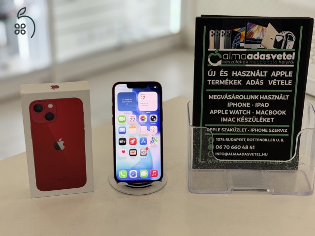 iPhone 13 Mini 128GB Független Újszerű/1-3 hónap gar./Akku 100%/p4655