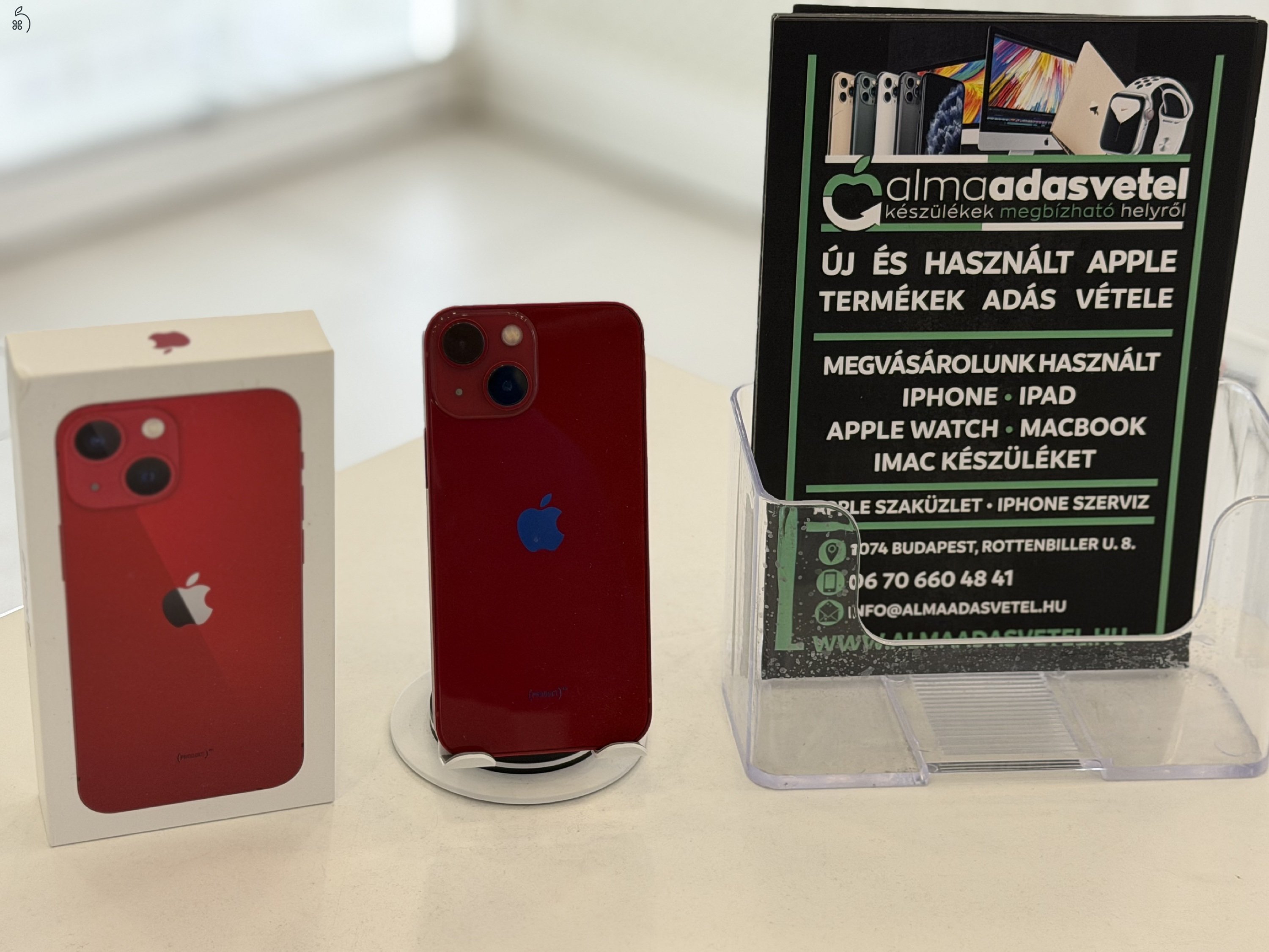 iPhone 13 Mini 128GB Független Újszerű/1-3 hónap gar./Akku 100%/p4655