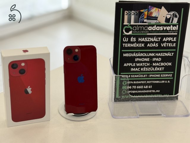 iPhone 13 Mini 128GB Független Újszerű/1-3 hónap gar./Akku 100%/p4655