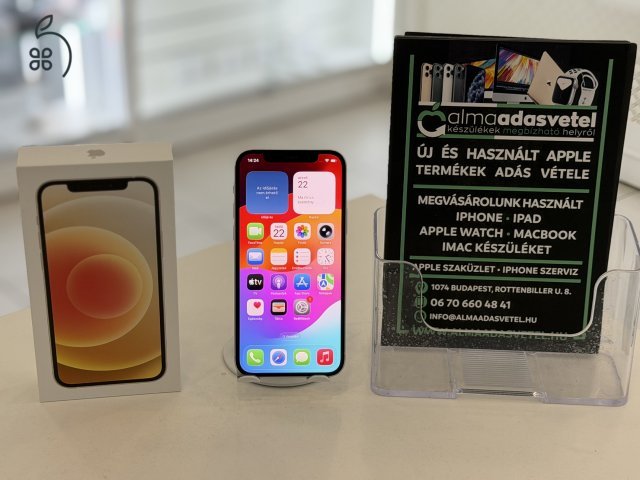 iPhone 12 64GB Független Használt/1-3 hónap gar./Akku 100%/p4657