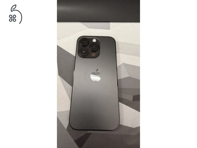 iPhone 14 Pro 128Gb Space Black, karcmentes, 8db tok, 2 kábel