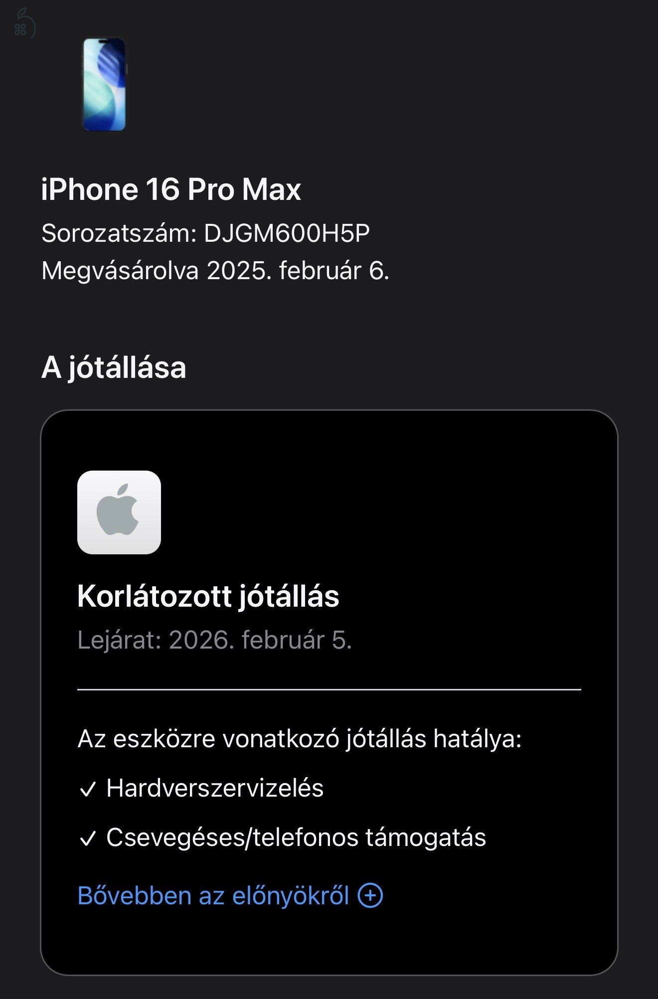 ELADÓ iPhone 16 Pro Max Black Titanium 256GB!