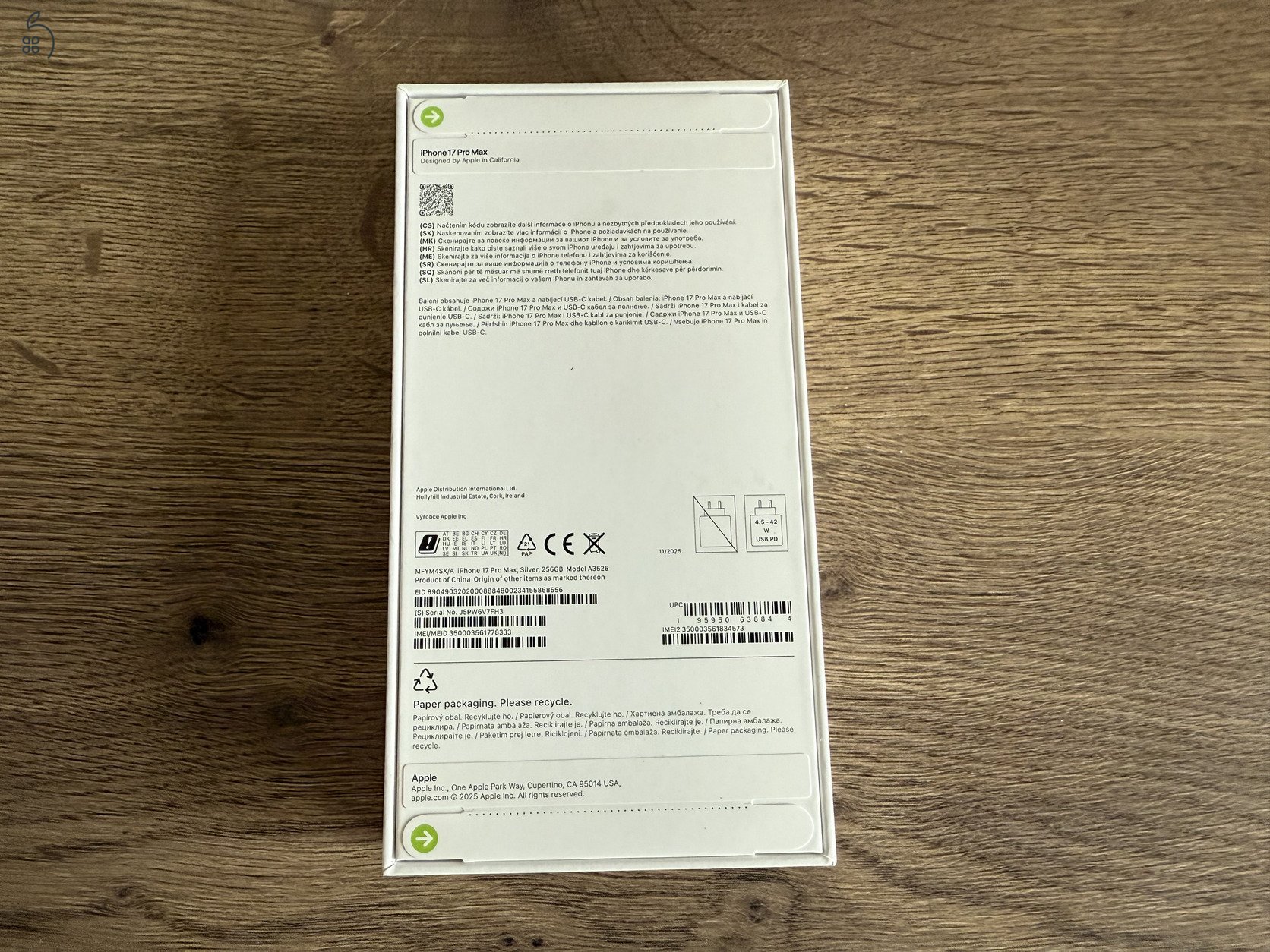 Apple iPhone 17 Pro Max 256 GB Silver - Bontatlan - - HIVATALOS európai Apple viszonteladótól