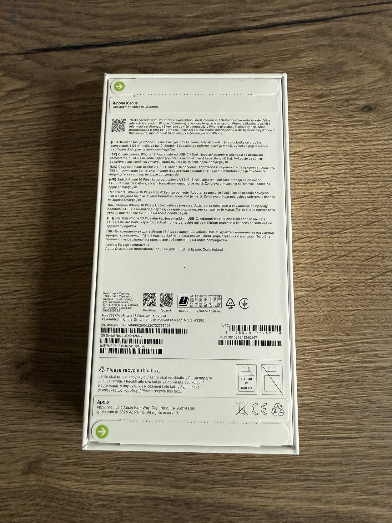 iPhone 16 Plus 128 GB White bontatlan - 1 Év Apple garancia - Hivatalos Apple Resellertől!