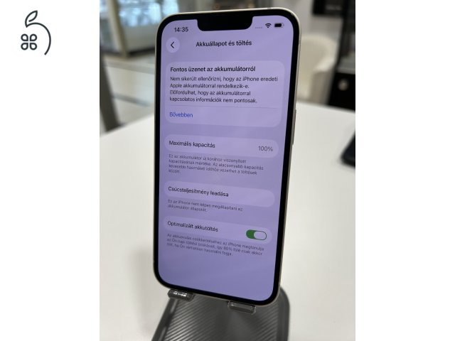 Újszerű Karcmentes iPhone 13 Fehér 128GB Új Akku! 3 Hó Gar + Beszámítás!