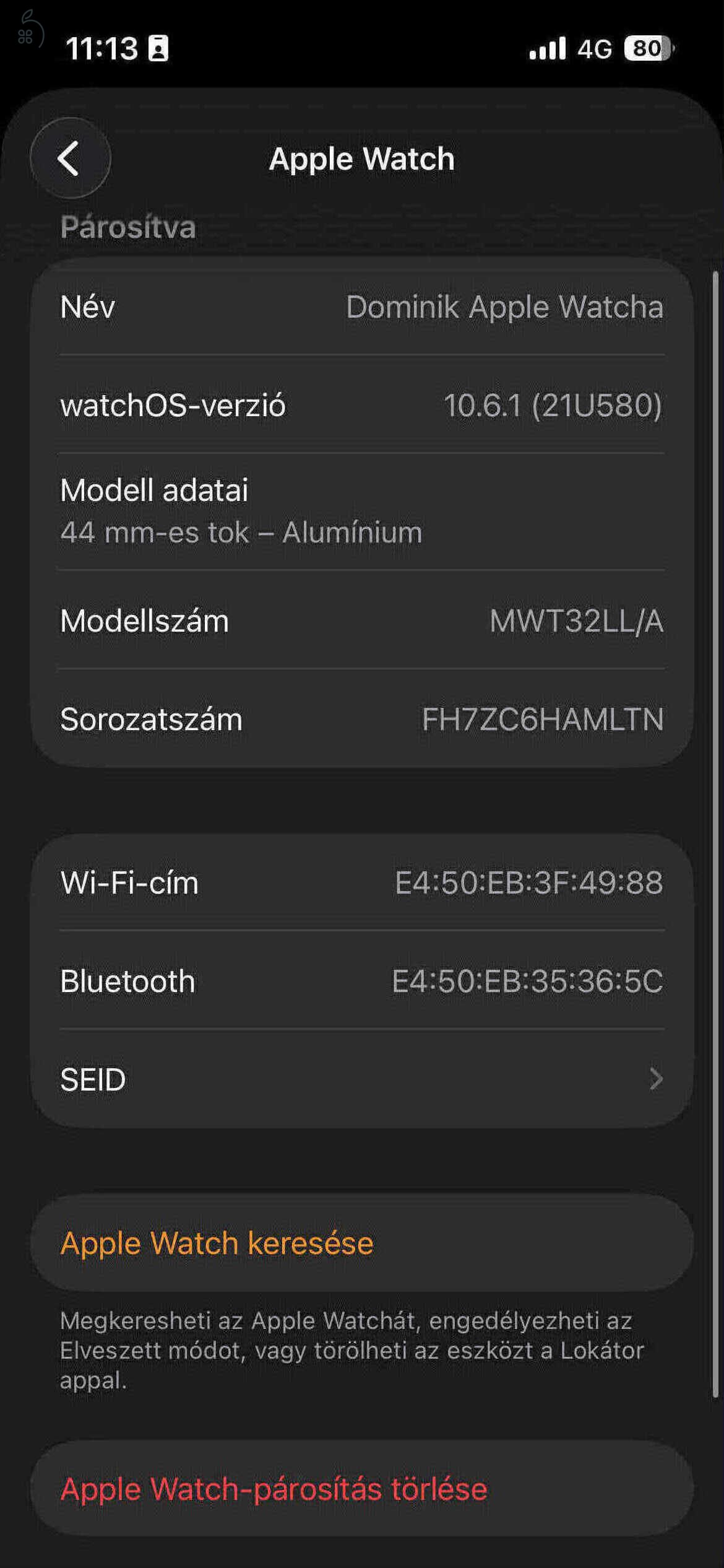 Apple Watch Series 5 44mm Aluminium