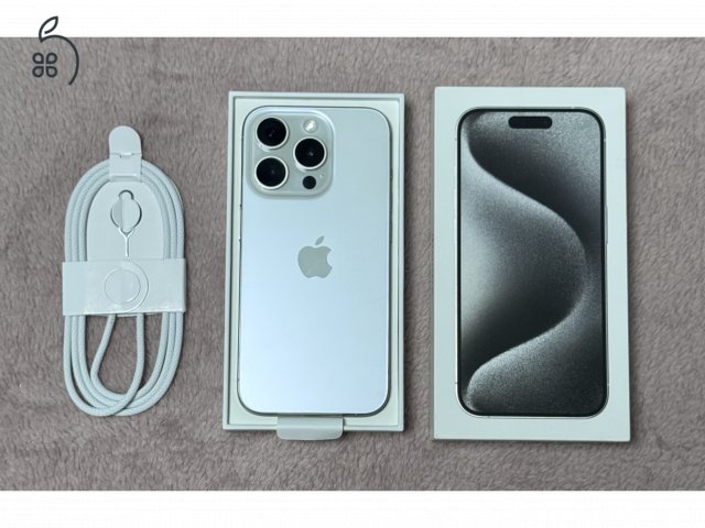 iPhone 15 Pro 128GB - AKKU 88% - Jótállás 2027.02.-hóig, kártyafüggetlen, karcmentes állapot