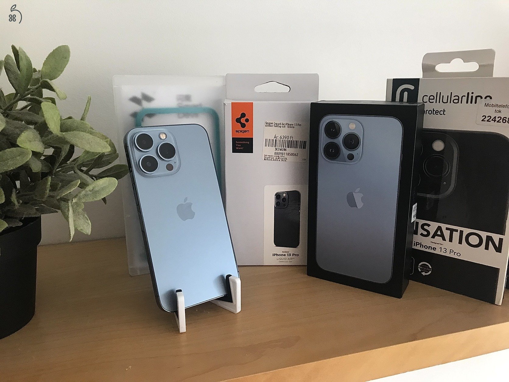 Megvigyázott Iphone 13 Pro Sierra Blue 128gb + sok-sok tok, fólia, független