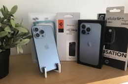 Megvigyázott Iphone 13 Pro Sierra Blue 128gb + sok-sok tok, fólia, független