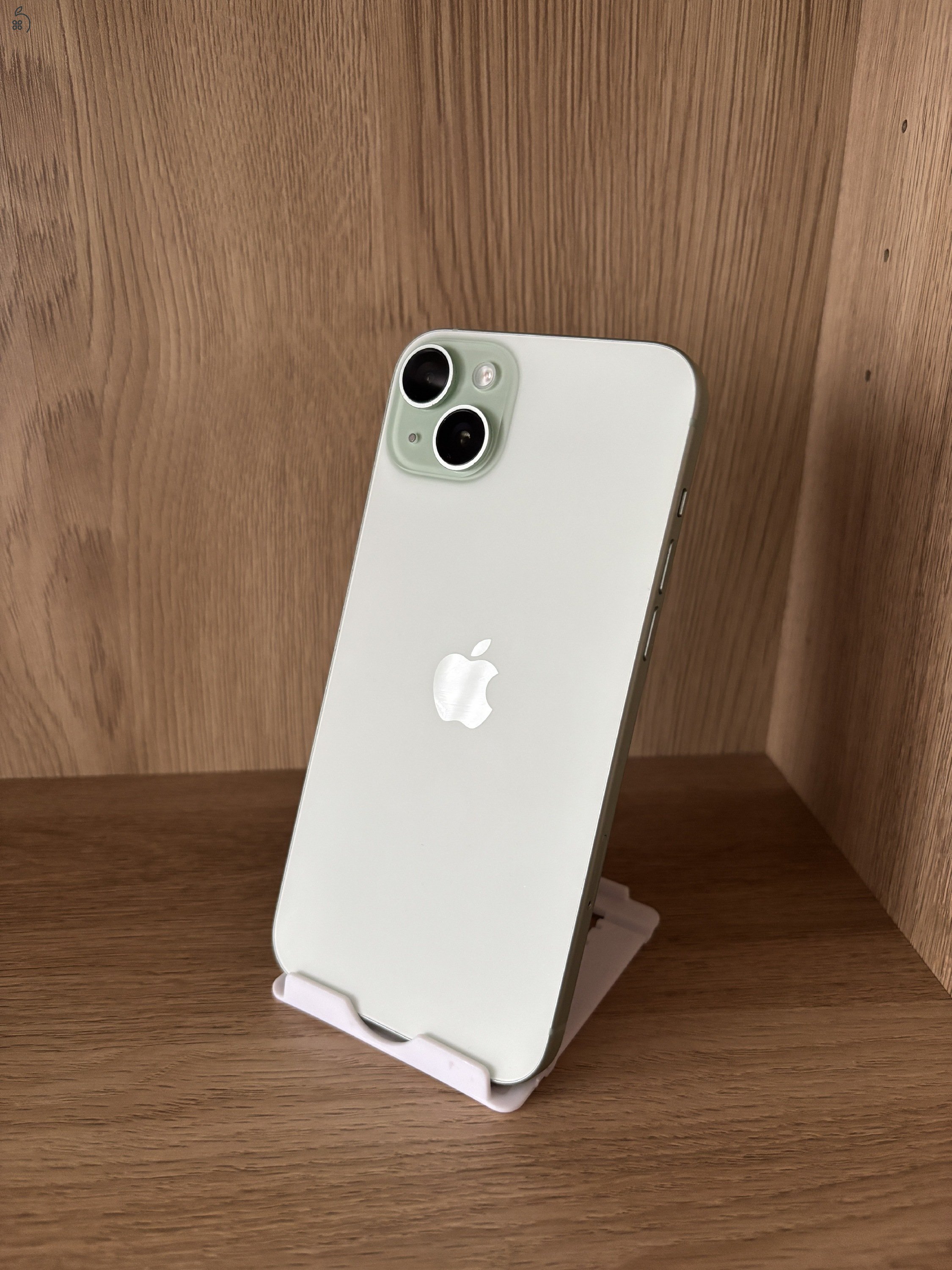 iPhone 15 plus / Green / 128GB / Kártya független / Akku 84%