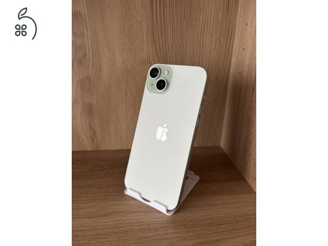 iPhone 15 plus / Green / 128GB / Kártya független / Akku 84%