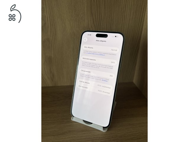 iPhone 15 plus / Green / 128GB / Kártya független / Akku 84%