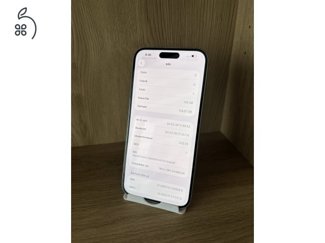 iPhone 15 plus / Green / 128GB / Kártya független / Akku 84%