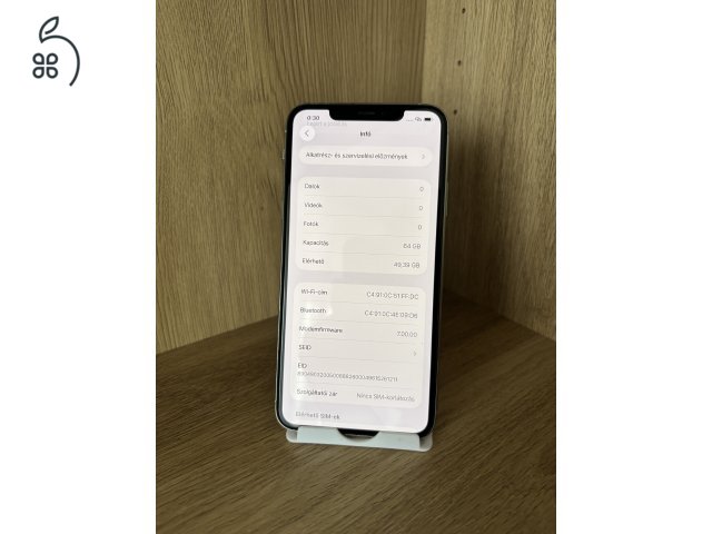 iPhone 11 Pro Max / Fehér / 64GB / Kártya független / Akku 71%