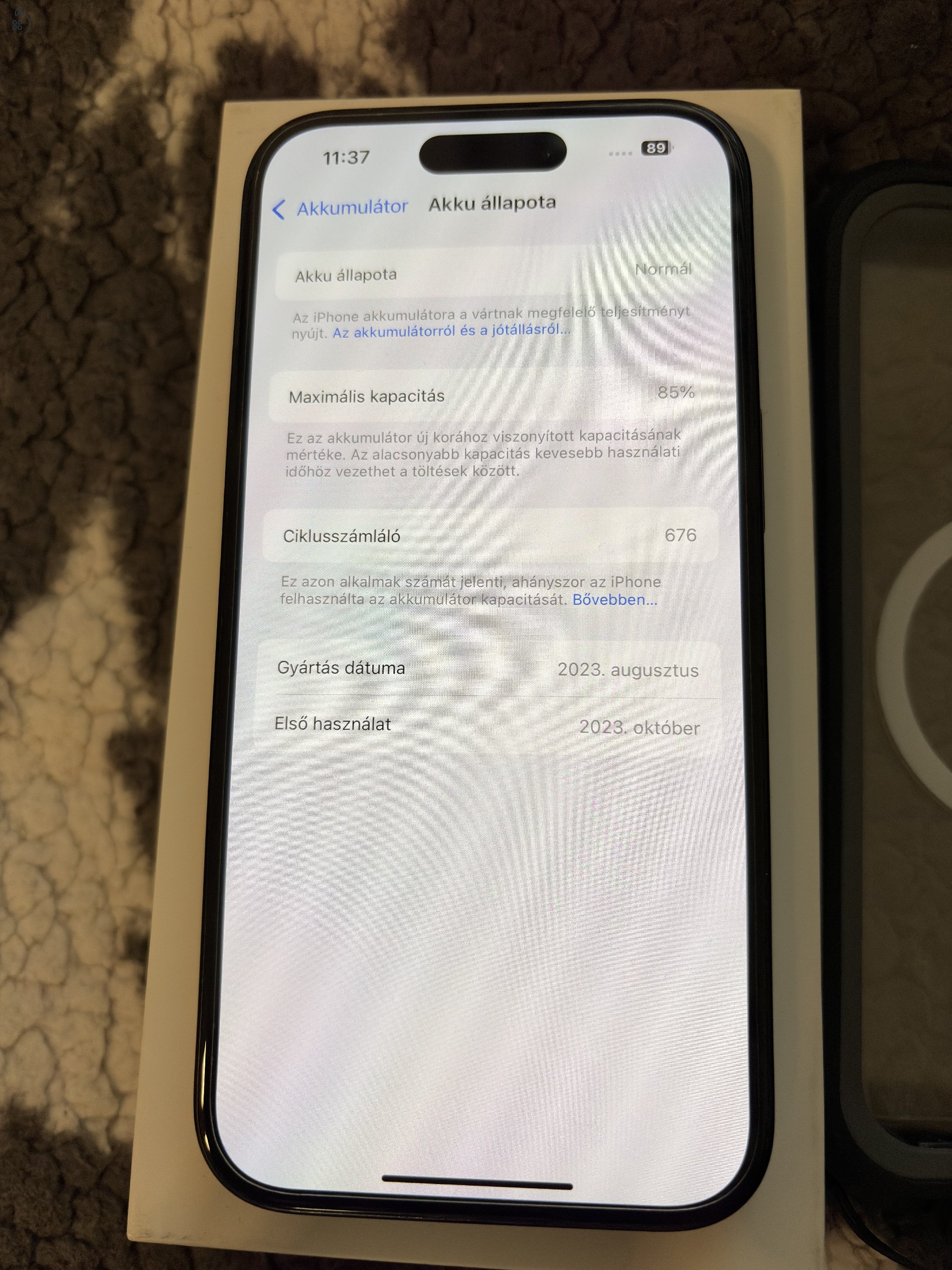 iPhone 15 128gb, fekete, független