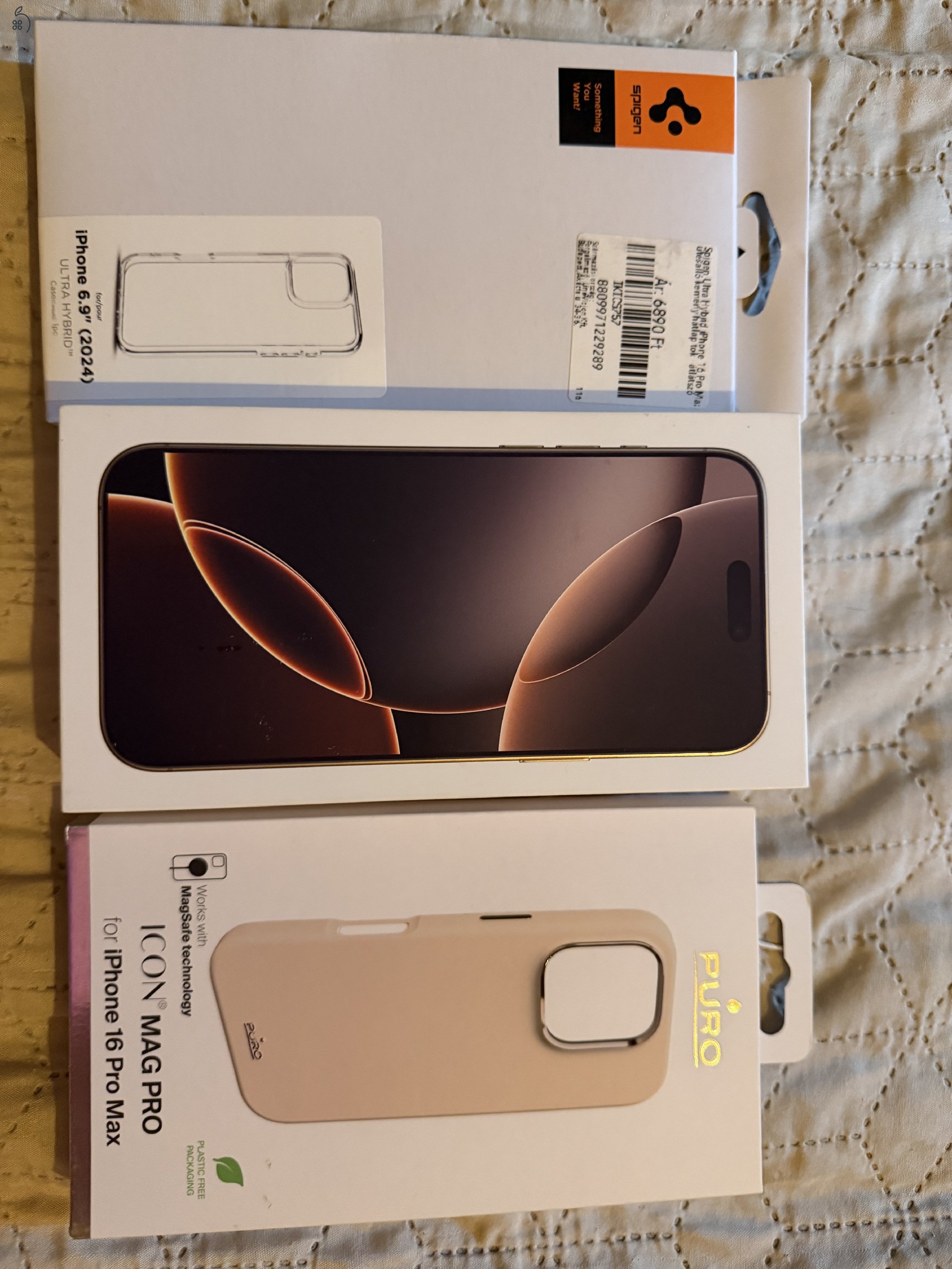 ELADÓ Sérülésmentes 16 Pro Max 256Gb Desert Titanium