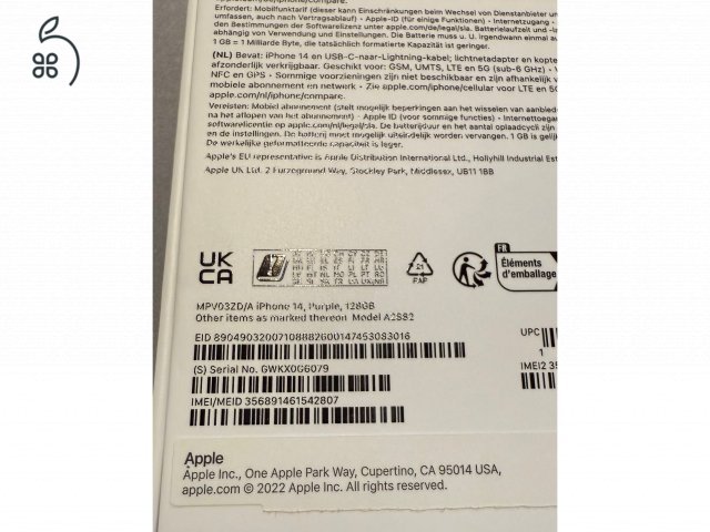 iPhone 14/128GB 2 tokkal, fóliázva