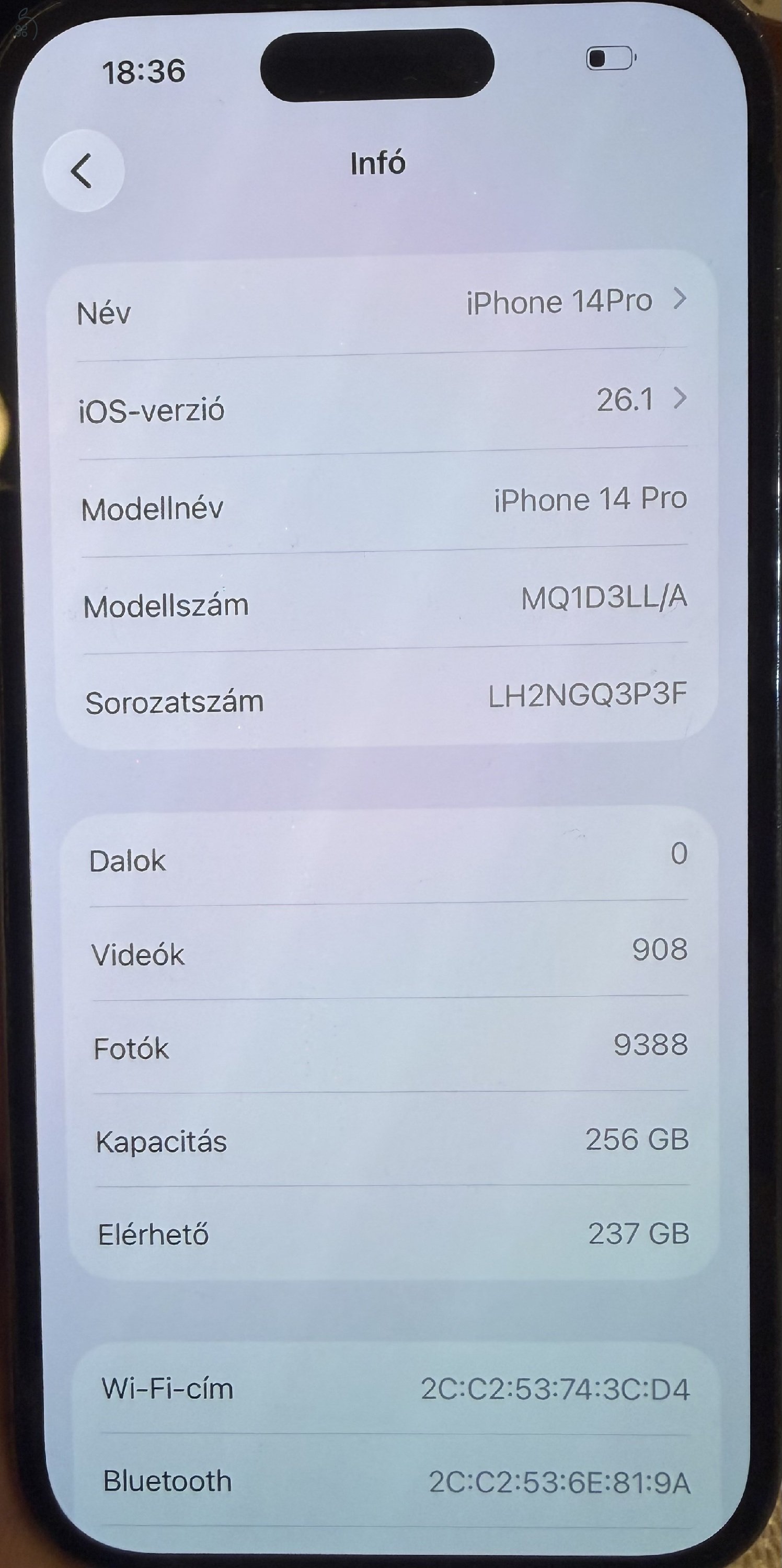 iPhone 14 Pro 256GB Kártyafüggetlen 
