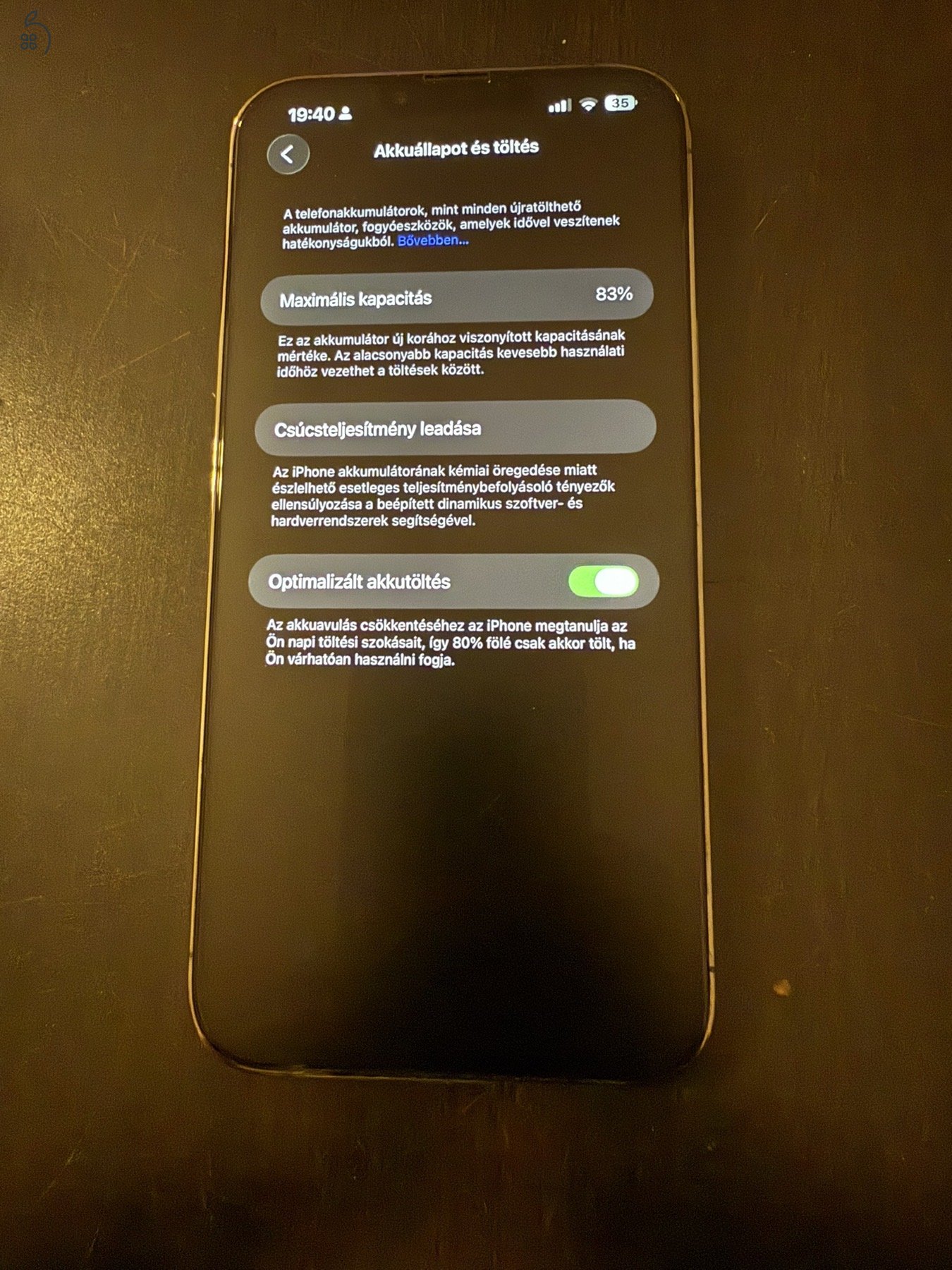  Karcmentes, tökéletesen működő 13 Pro Max 256 GB