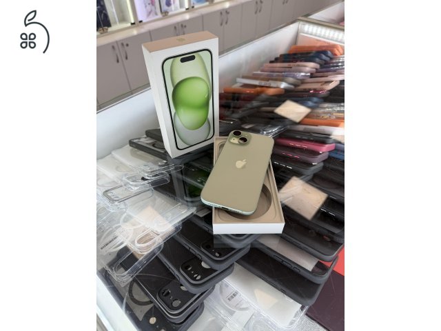 Apple iPhone 15 128 Gb, Kártyafüggetlen, 99% Akksi, Gyári Állapotú, 1 Év Gari