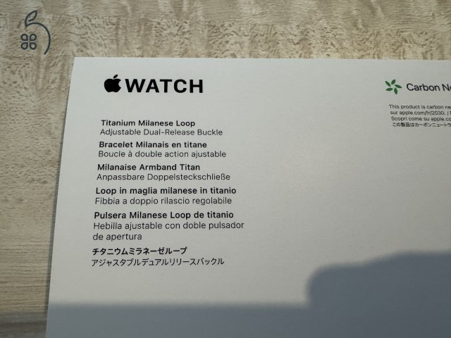 Apple  Titanium Milanese Loop - S - eredeti milánói szíj