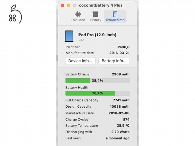 Eladó használt Apple iPad Pro 12,9 inch-es, 256GB, SIM,  arany színben