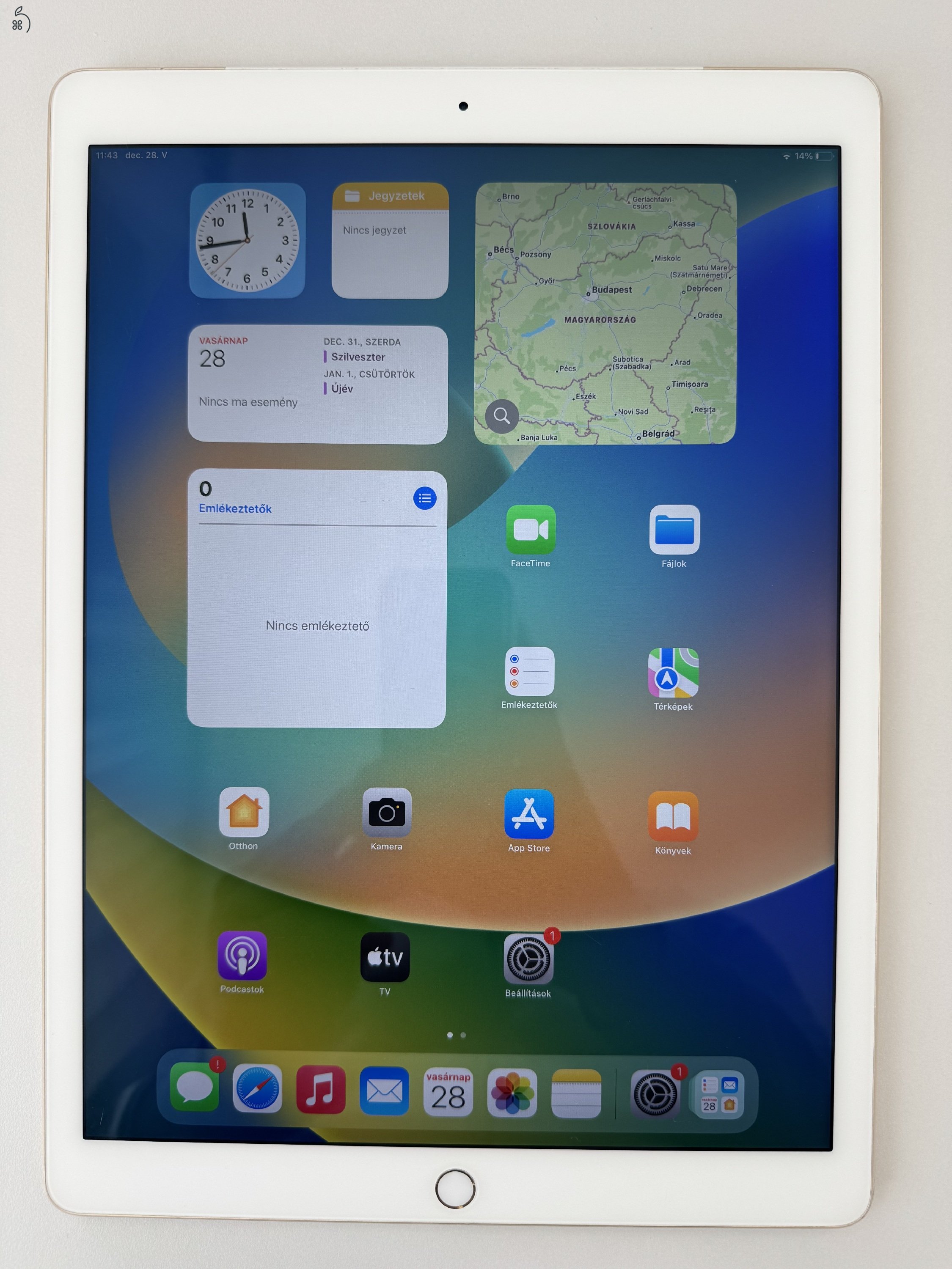 Eladó használt Apple iPad Pro 12,9 inch-es, 256GB, SIM,  arany színben