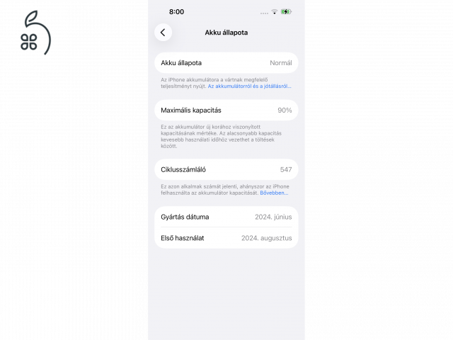 IPhone 15 pro fekete 128gb megkímélt 