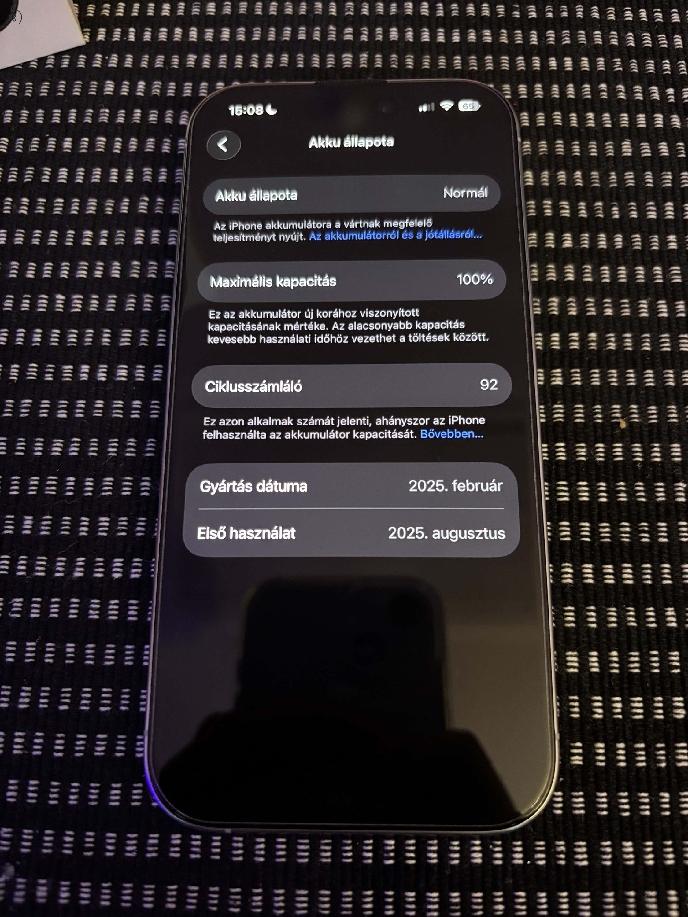 iPhone 16 Pro 128 GB - Garanciával 2028.08.12-ig