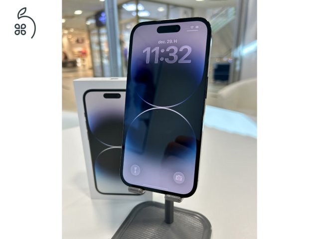 Újszerű iPhone 14 Pro 128GB Fekete 82% Akku Független 3Hó Gar + Beszámítás 