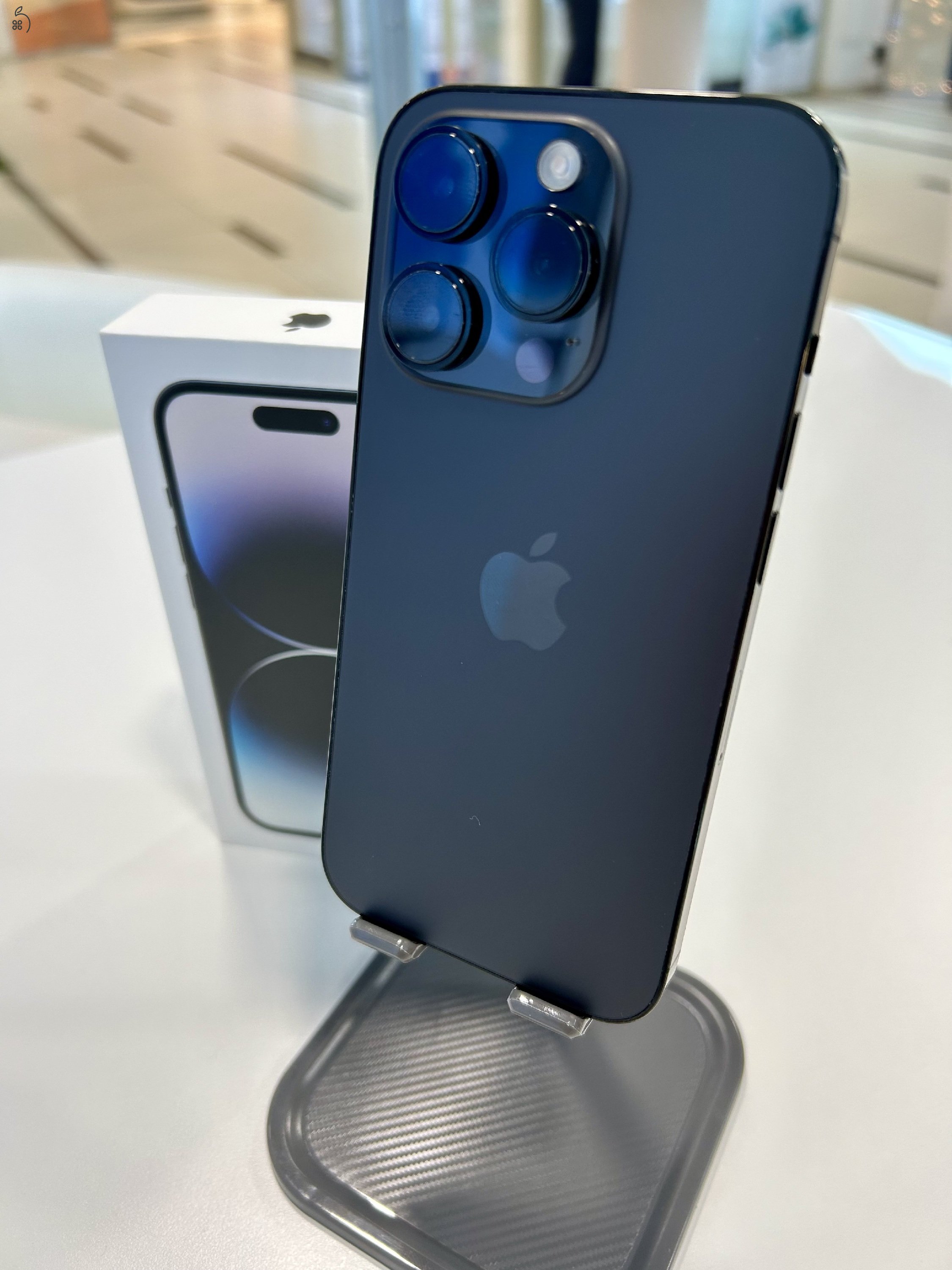 Újszerű iPhone 14 Pro 128GB Fekete 82% Akku Független 3Hó Gar + Beszámítás 