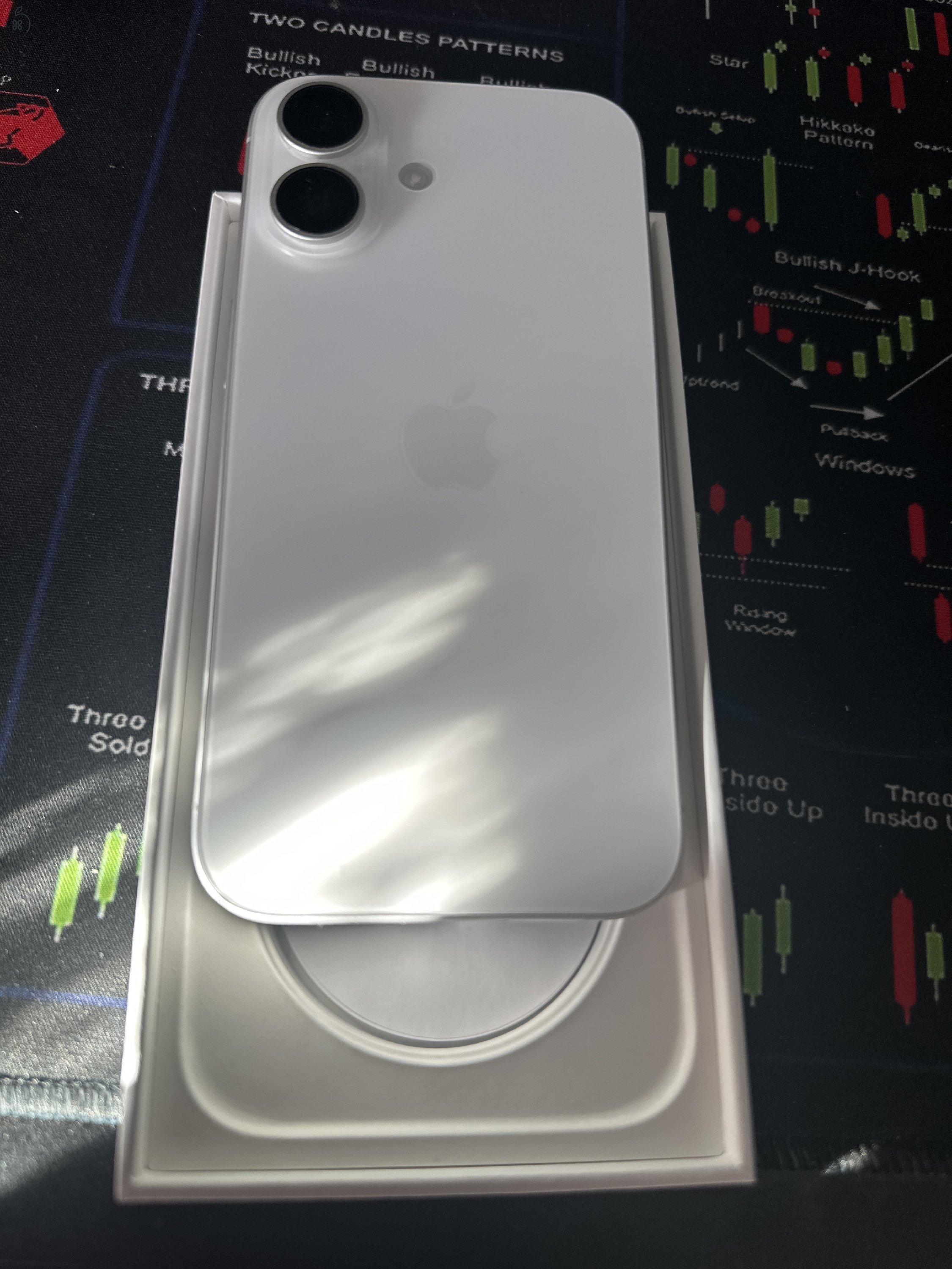 Apple Iphone 16 128GB fehér, kártyafüggetlen, hibátlan