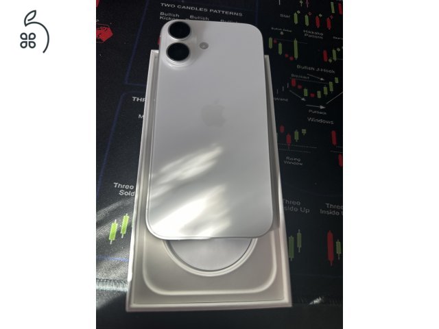 Apple Iphone 16 128GB fehér, kártyafüggetlen, hibátlan