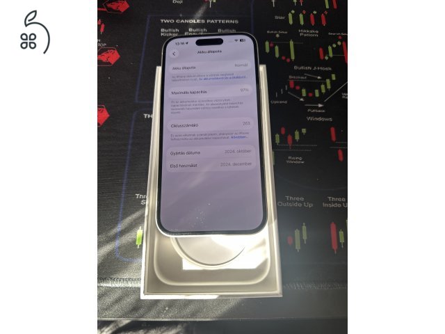 Apple Iphone 16 128GB fehér, kártyafüggetlen, hibátlan