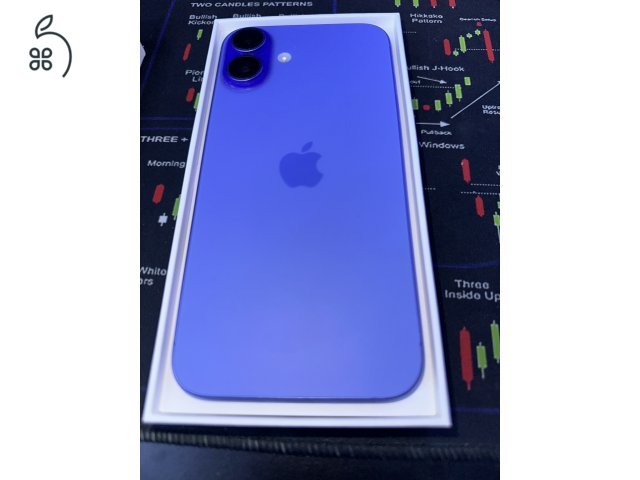 Iphone 16 plus 128GB, kártyafüggetlen, gyári garancia, hibátlan, karcmentes