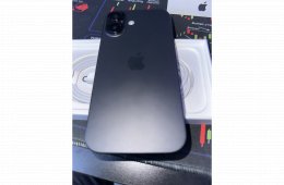 Apple Iphone 16 128GB fekete, kártyafüggetlen, hibátlan, karcmentes