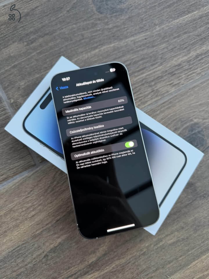 iPhone 14 Pro Max 128GB ezüst színű eladó!