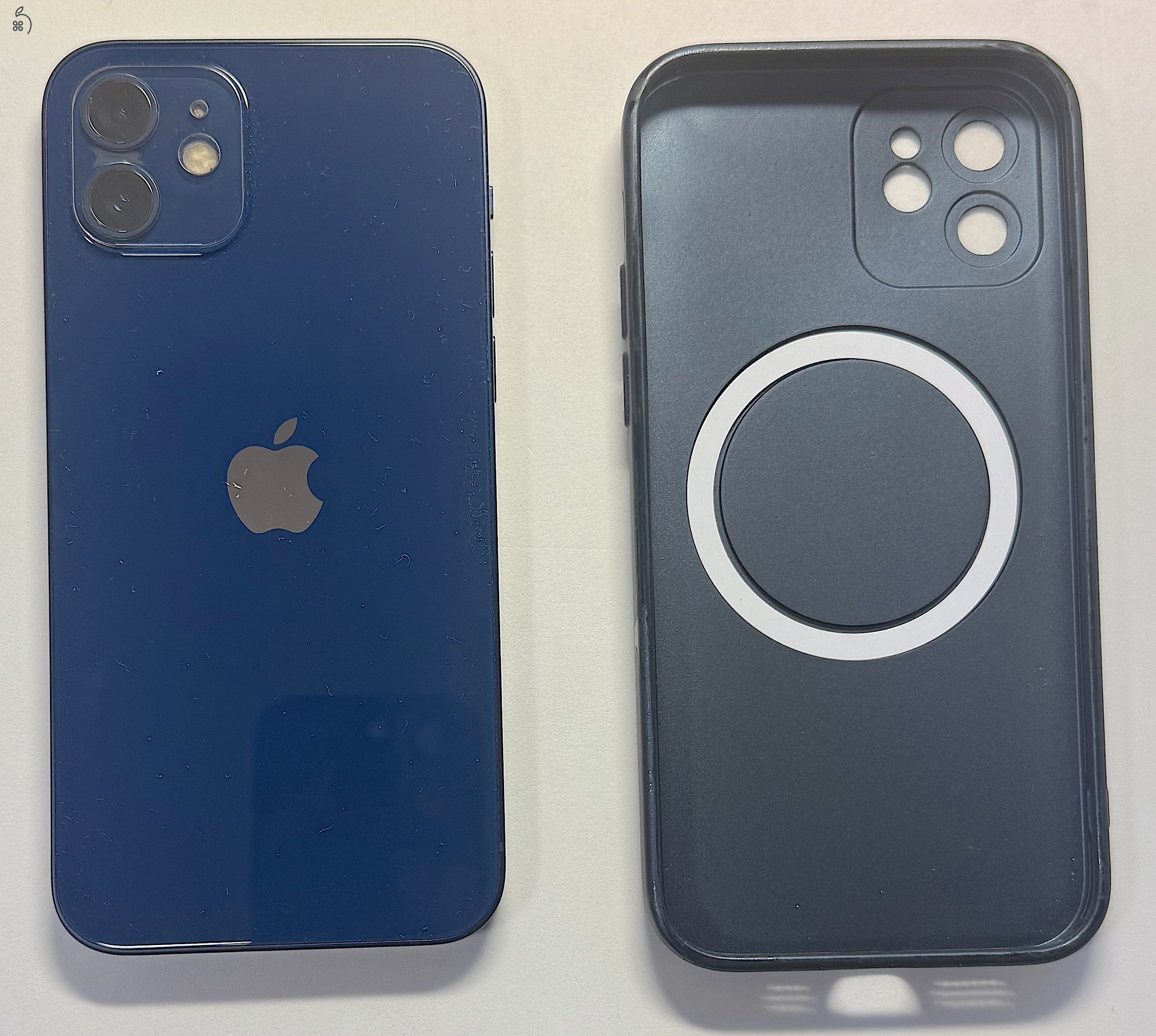 Iphone 12 Blue független, 128GB, doboz, hibátlan kijelző, Face ID ok, tokok + új kábel