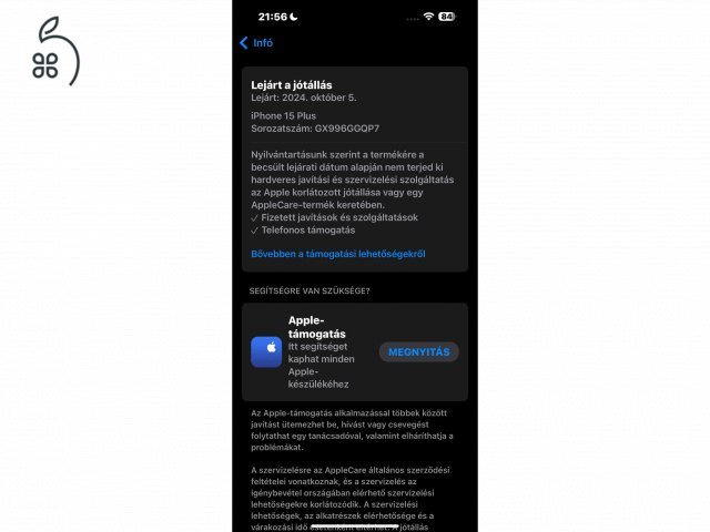 iPhone 15 Plus 128Gb Kártyafüggetlen 