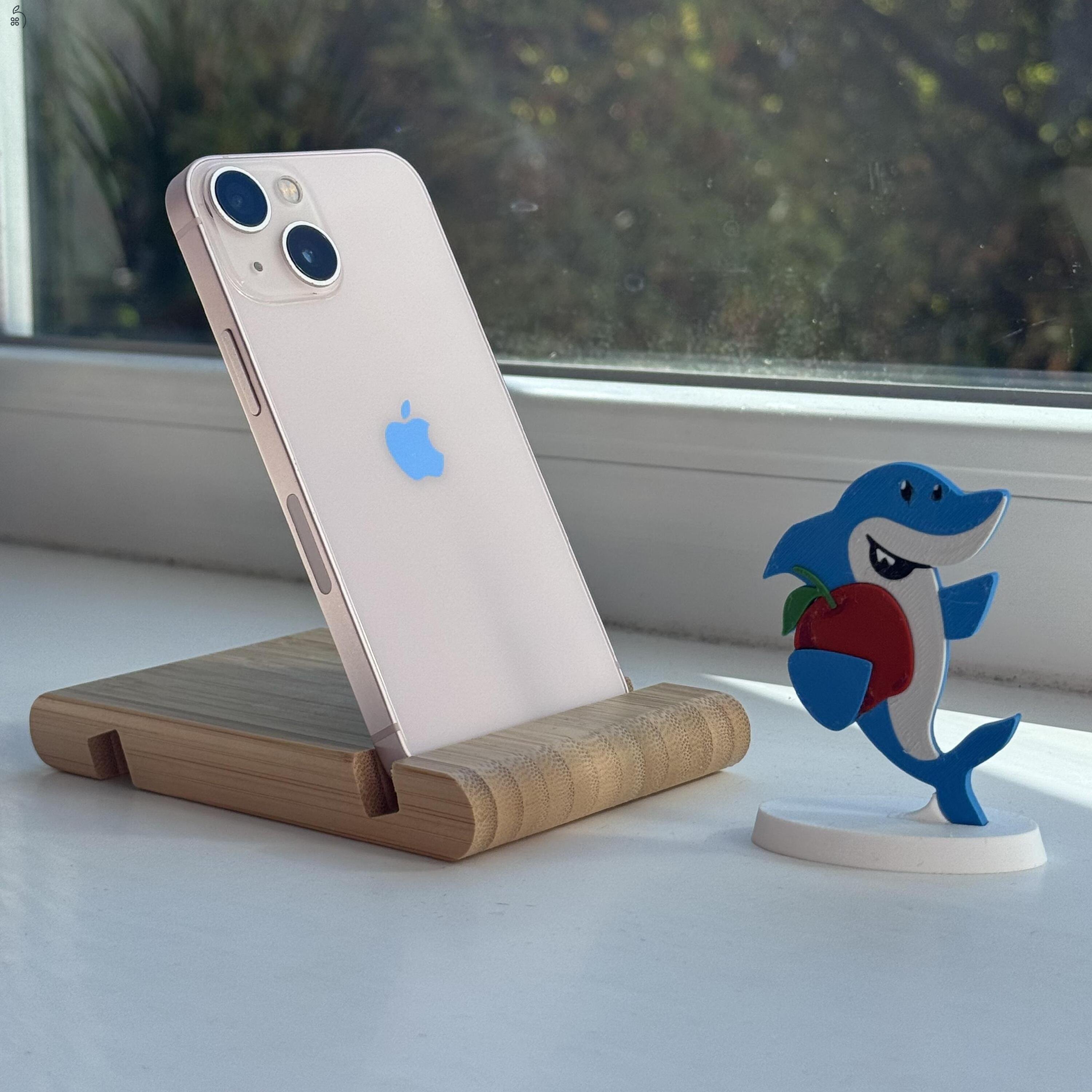 GYÖNYÖRŰ iPhone 13 Mini 128GB Pink-1 ÉV GARANCIA -Kártyafüggetlen, MS4173, 94% Akkumulátor