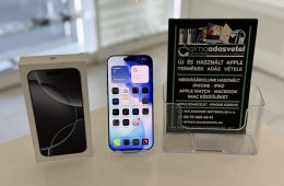 iPhone 16 Pro Max 256GB Független Karcmentes/2027.12.23.Gar./Akku 92%/